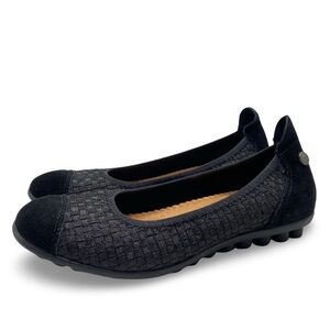 Bernie Mev Bella Me Women's Slip On Ballet Flat Black Shoes Size EU 37 US 6